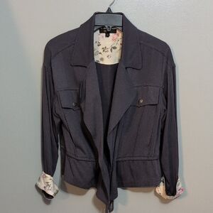 Frye Moto Jacket Charcoal Gray - Flaws See Pics